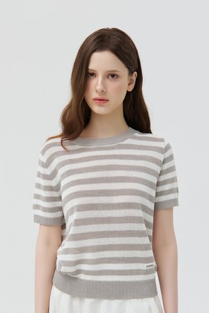Sheer Marine Stripe Knit_L/GRAY_GREY-a