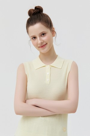 Saint Collar Sleeveless Knit_YELLOW_YELLOW-a