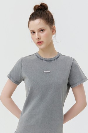 Pigment Mini Label T-Shirt_GRAY_GREY-a