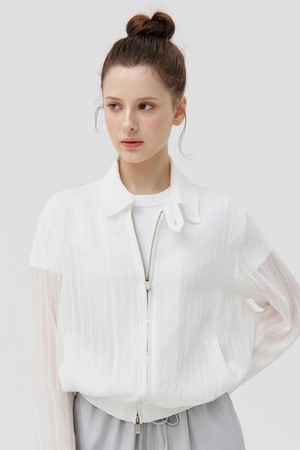 Vertical Stripe Wind Jacket_WHITE_WHITE-a