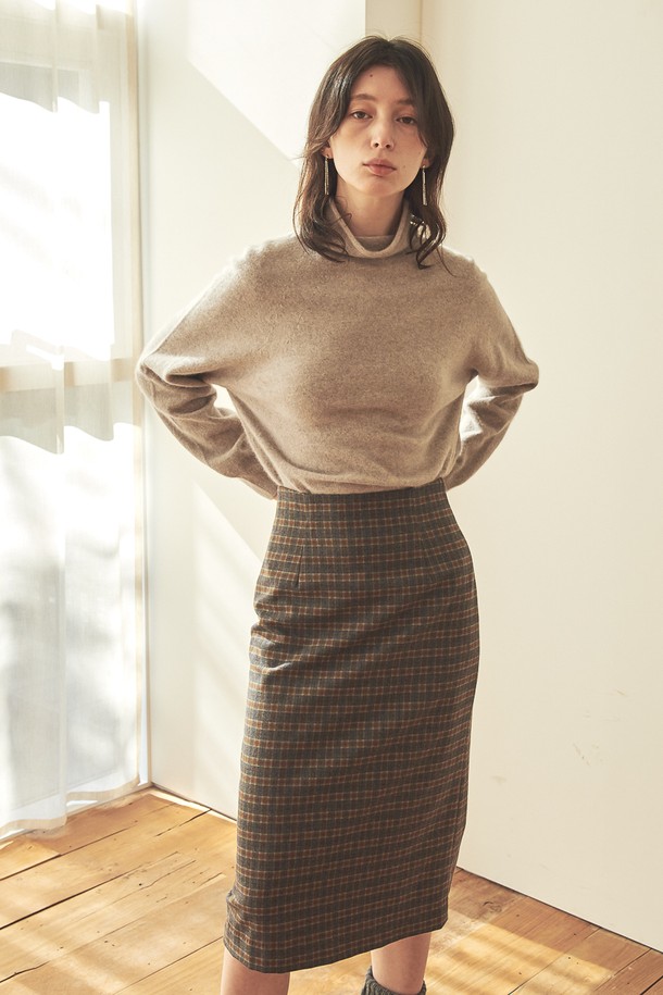 ACUD - 미디스커트 - SLIM PENCIL SKIRT_CH.GREY