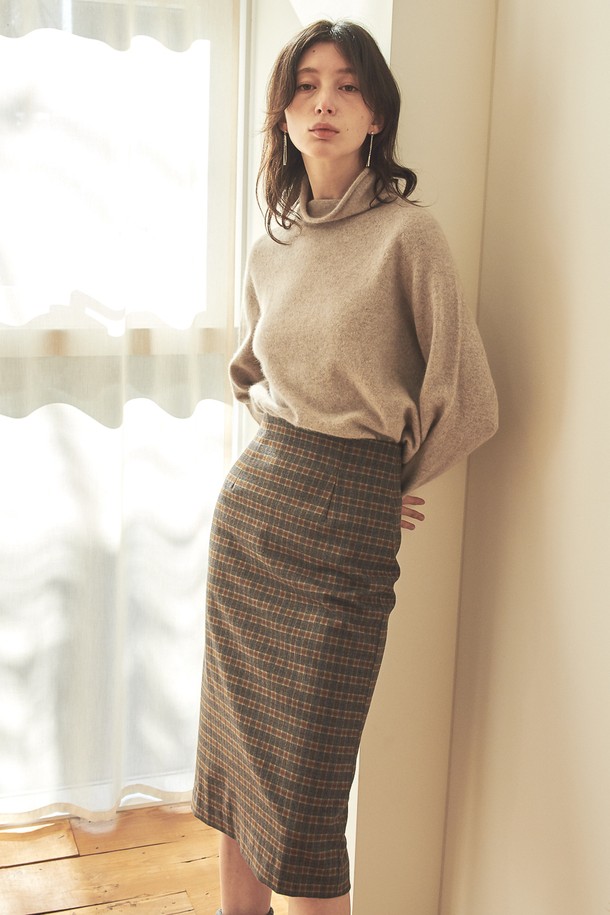 ACUD - 미디스커트 - SLIM PENCIL SKIRT_CH.GREY