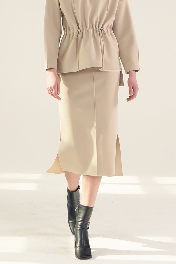 ACUD - 미디스커트 - [22SS] Comfort Mermaid Banding Skirt_Beige