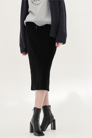 [22FW] Corduroy Bending Skirt _Black