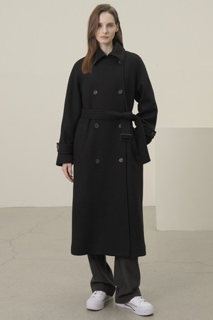 [23FW] Cashmere Trench Coat _Black