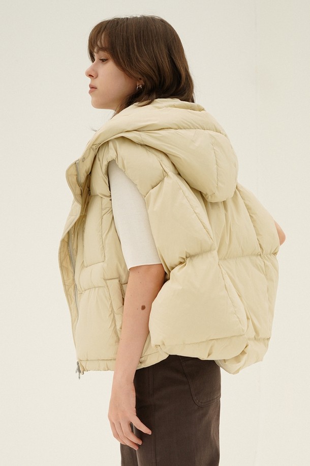 ACUD - 베스트 - [24FW] Puffer Down Vest _Ivory