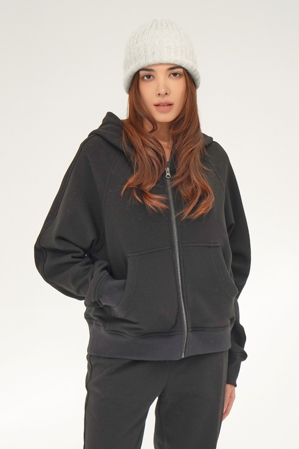 ACUD - 후드 집업 - [24FW] (기모) Hoodie Sweat Zip up _Black