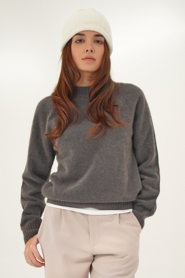 ACUD - 스웨터 - [24FW] Raccoon 2 tone Knit _Grey