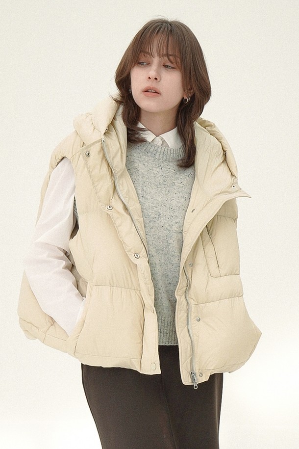 ACUD - 베스트 - [24FW] Puffer Down Vest _Ivory