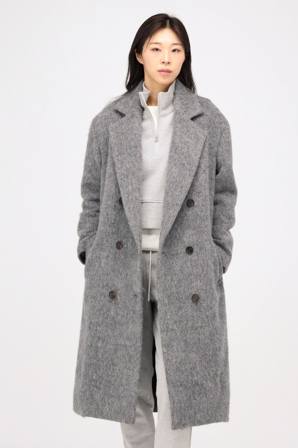 ACUD - 코트 - [24FW} Alpaca Fur Long Coat _Grey