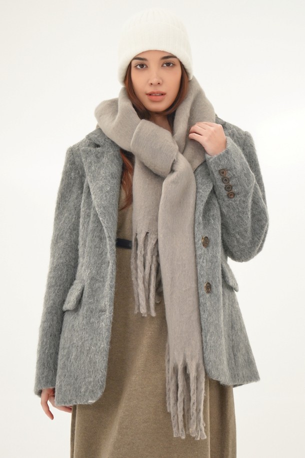 ACUD - 코트 - [24FW} Alpaca Fur Jacket Coat _Grey