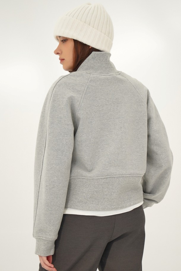 ACUD - 스웻셔츠 - [24FW] (기모) High neck Half Zip up  Sweatshirt _Grey