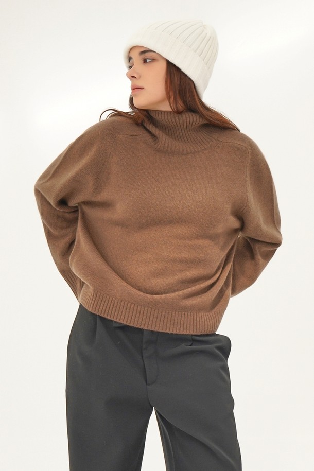 ACUD - 스웨터 - [24FW] Raccoon Turtle neck Knit _Brown