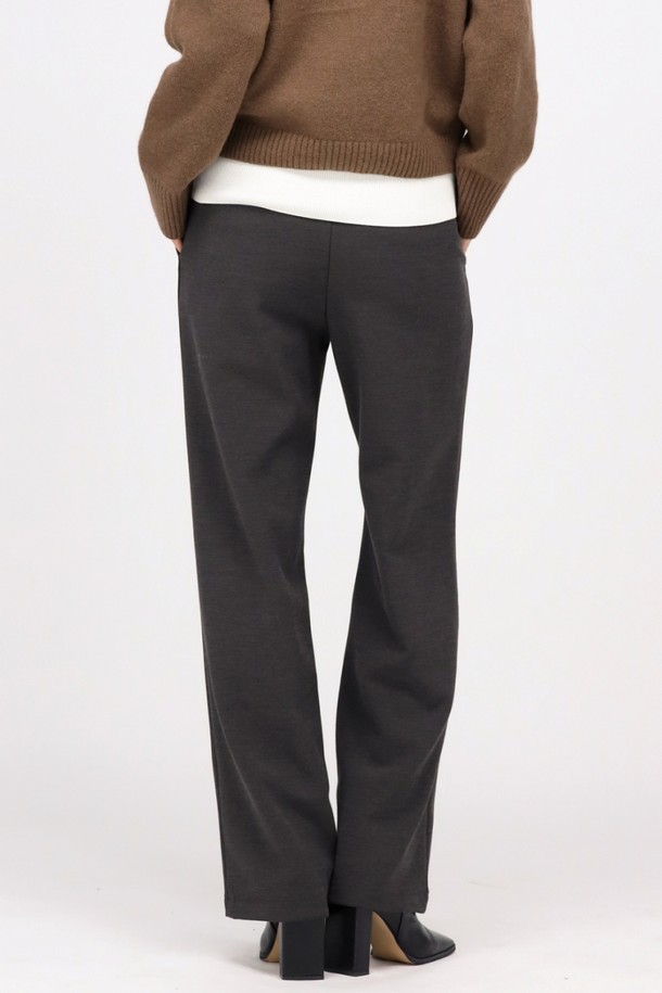 ACUD - 롱/미디팬츠 - [24FW] (기모) Semi Wide Slacks Pants _Grey