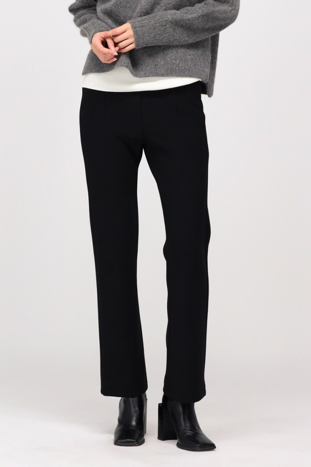 ACUD - 롱/미디팬츠 - [24FW] (기모) Slim Straight Legging Slacks _Black