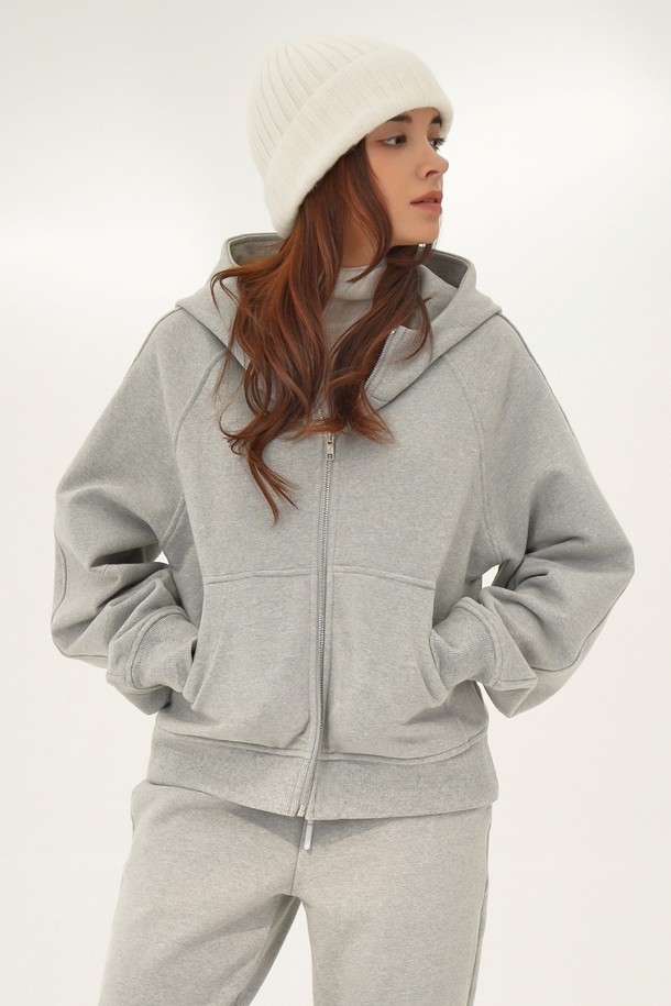 ACUD - 후드 집업 - [24FW] (기모) Hoodie Sweat Zip up _Grey