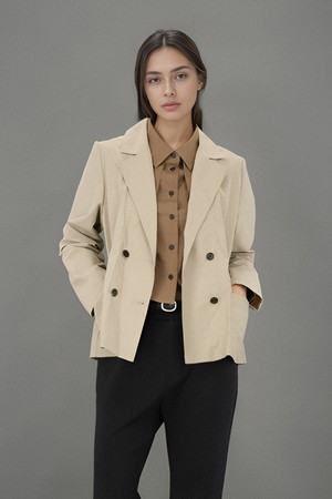 [24FW] Cropped Comfortable Jacket _Beige