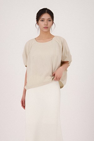 [25SS] Round Neck Raglan Blouse _Beige
