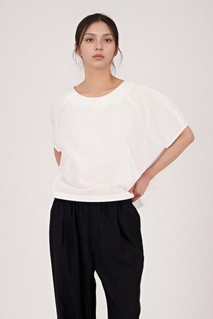 [25SS] Round Neck Raglan Blouse _White