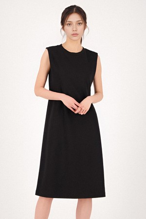 [25SS] Sweat Sleeveless Dress _Black