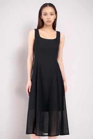 [25 summer] Sleeveless Sheer Dress _Black