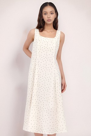 [25 summer] Sleeveless Dot Dress _Ivory