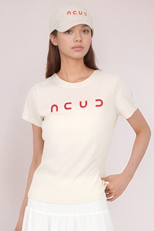 [25 summer] Half Sleeve Logo T-shirt _Beige