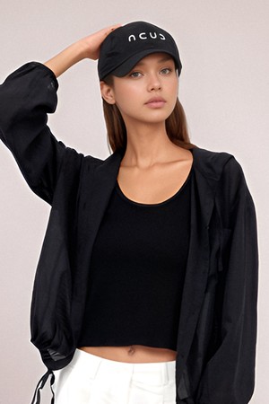 [25 summer] Logo String Ball Cap _Black