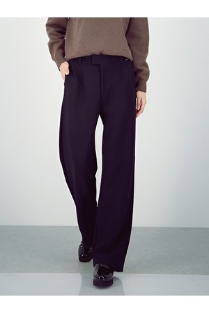 [25FW] Crepe Flow Slacks _Black