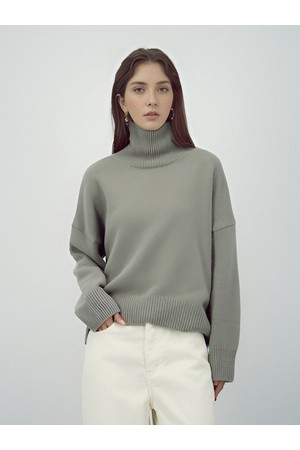[25FW] Wool Turtle Neck Knit _Grey
