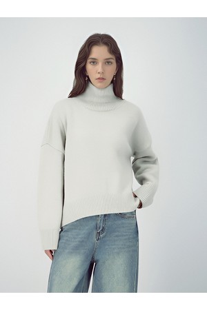 [25FW] Wool Turtle Neck Knit _L.Grey