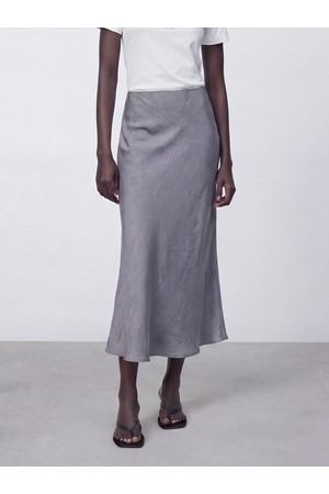 [26SS] Satin A-line Skirt _S.Blue