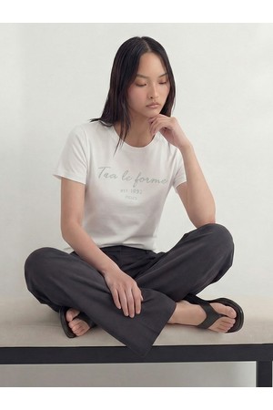 [26SS] Slogan Half Sleeve T-shirt _White