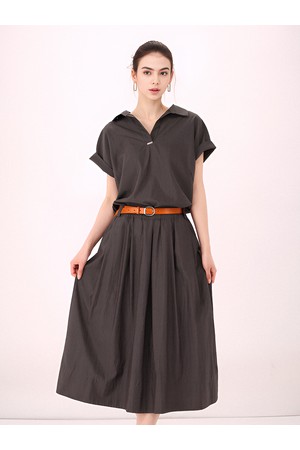 [26ss] Half Sleeve Glossy Set-up _Brown