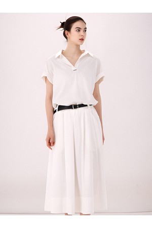 [26ss] Half Sleeve Glossy Set-up _Ivory