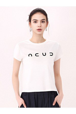 [26ss] Logo Slim Croped T-shirt _White