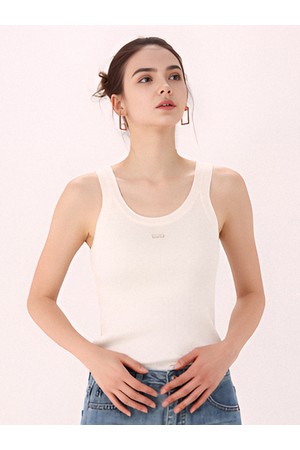 [26ss] Sleeveless Ribbed Knit _Ivory