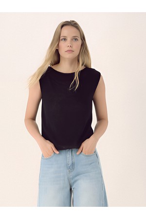 [26SS] Natural Flow Linen Knit _Black