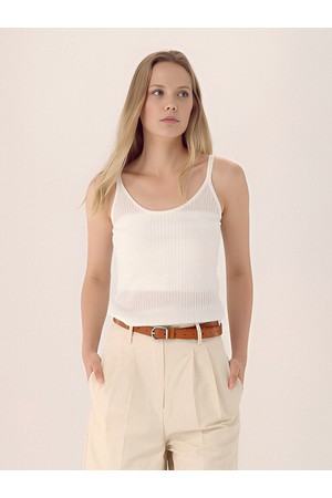 [26SS] Linen Rib Sleeveless Knit _Ivory