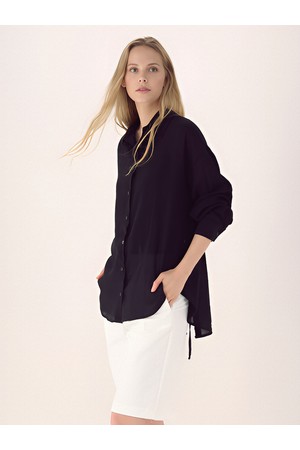 [26SS] Relaxed Tencel Shirt _Black