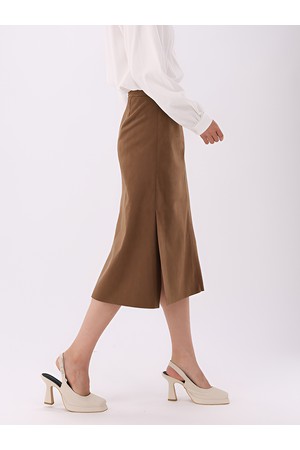 [26FW] Suede Midi Skirt _Camel