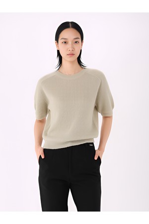 [26FW] Light Wool Half Sleeve Knit _Olive