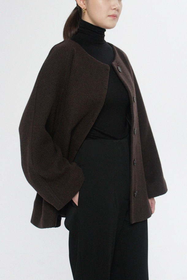 B SLASH B - 코트 - [21FW] Round wool coat [3 colors]