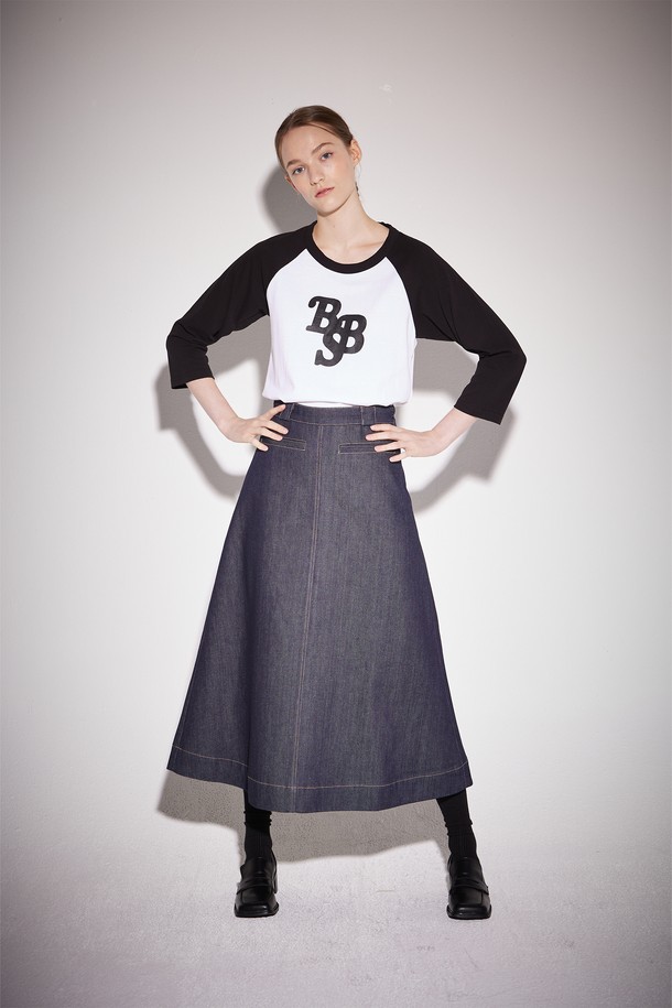 B SLASH B - 데님 - [22FW] A line denim skirt