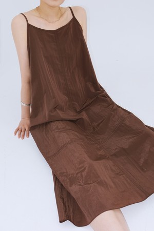 [22SS] Nylon summer dress brown 