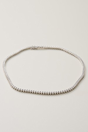 SILVER TENNIS NECKLACE