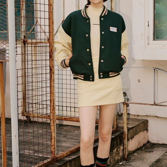 그린 울터치 바시티 자켓