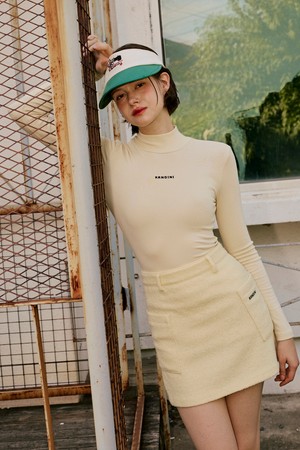 레몬 소프트 하프넥 티셔츠