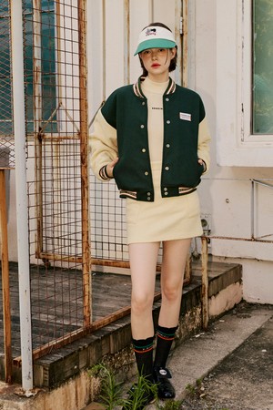 그린 울터치 바시티 자켓