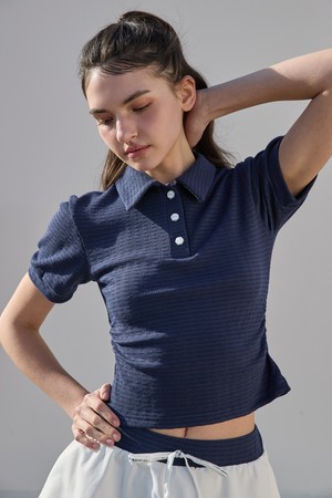 네이비 사이드셔링 골지 카라티_NAVY-a